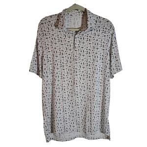 121st US Open Size M	Golf Torrey Pines All Over Print‎ Polo Rugby Shirt White